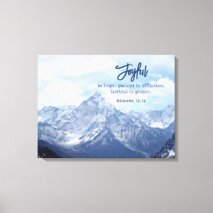 Toile Joyeux dans l'espoir Christian Inspirational Mount