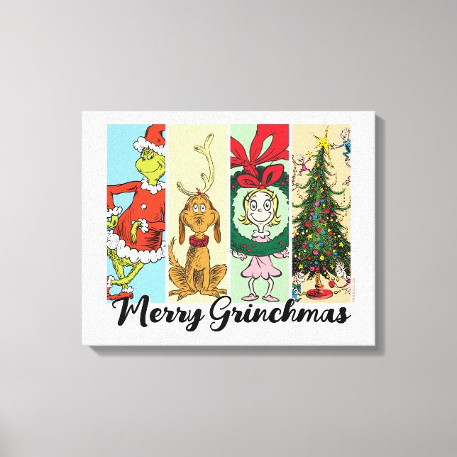 Toile Joyeux Grinchmas Collage de vacances (Recto)