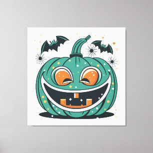 Toile Joyeux Halloween ! Découpez une citrouille !