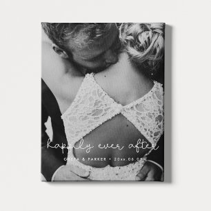 Toile Joyeux jamais après mignonne photo mariage fantasq