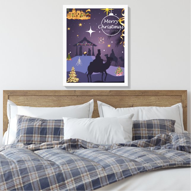 Toile Joyeux Noël. (Insitu(Chambre))