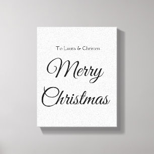 Toile Joyeux Noël ajoutez nom texte cadeau personnalisé