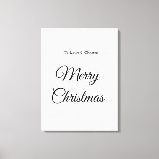 Toile Joyeux Noël ajoutez nom texte cadeau personnalisé