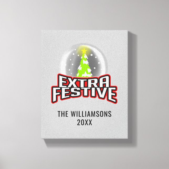 Toile Joyeux Noël Extra Festive Famille Accueil (Recto)