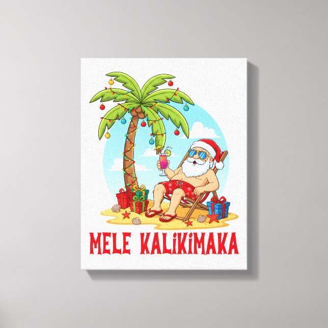 Toile Joyeux Noël Mele Kalikimaka (Recto)