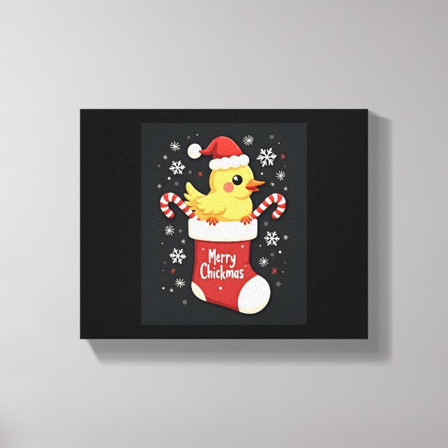 Toile Joyeux poulet de Noël (Recto)