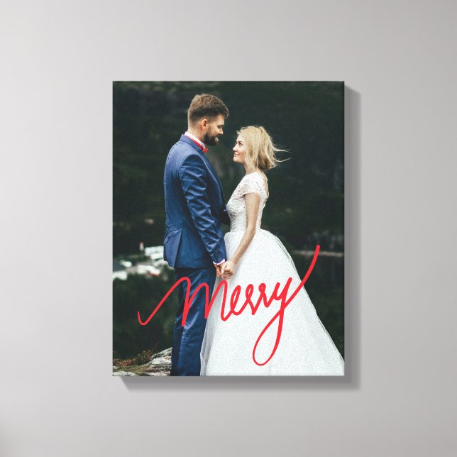 Toile Joyeux | Première photo de Mariage de Noël nouvell (Recto)