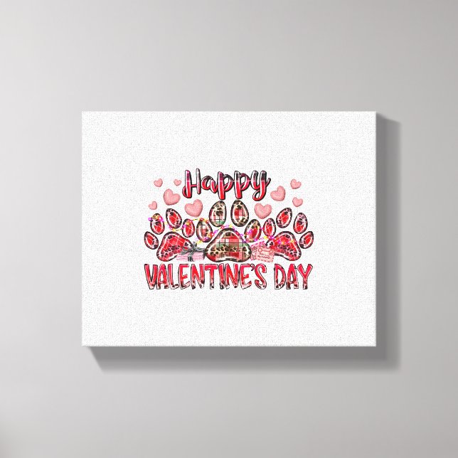 Toile Joyeux Valentines Jour chien animal (Recto)