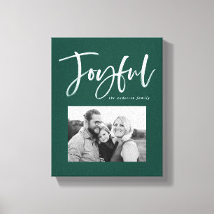 Toile Joyful Script Vert