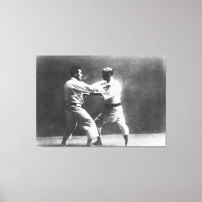 Toile Judoka Jigoro Kano Kyuzo Mifue Judo (Recto)