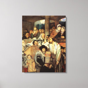 Toile Juifs priant par Maurycy Gottlieb - Vers 1878