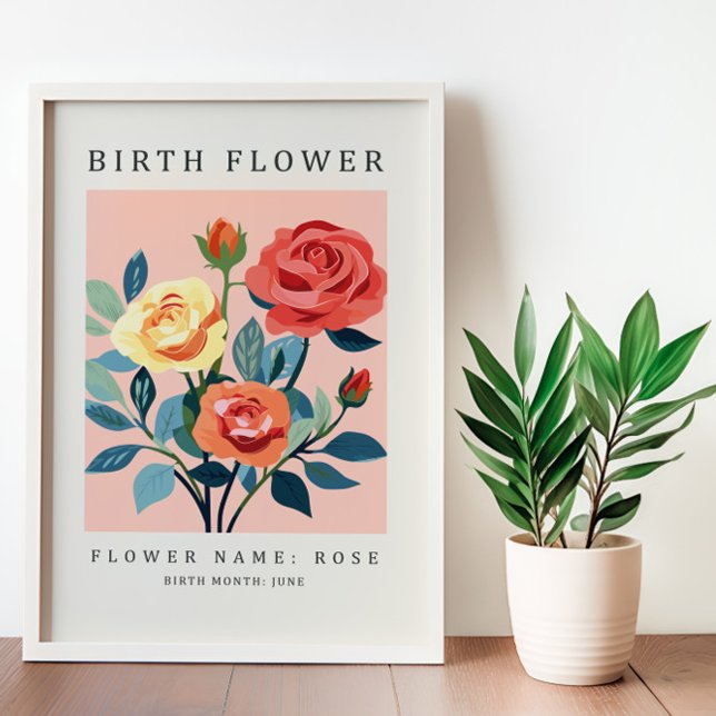 Toile Juin Mois de la naissance Marché aux fleurs (Créateur téléchargé)