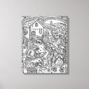 Toile Juin, tonte des moutons, Gémeaux
