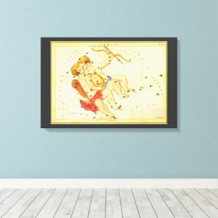 Toile Jumeaux Gémeaux Constellation Vintage Miroir d'Ura