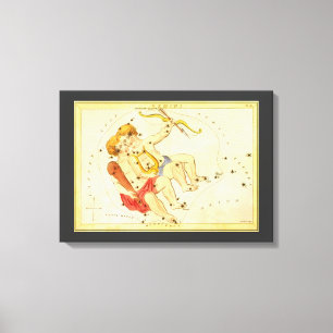 Toile Jumeaux Gémeaux Constellation Vintage Miroir d'Ura