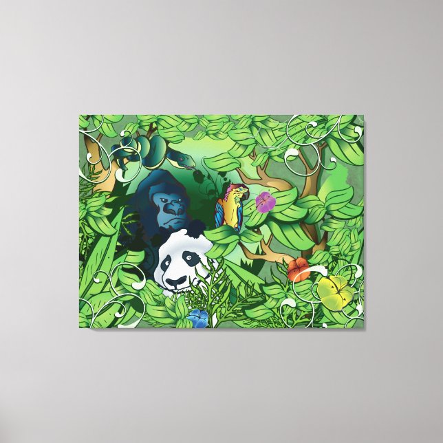 Toile Jungle Panda (Recto)