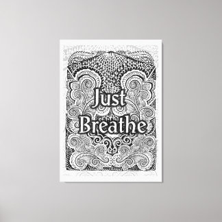 Toile Just Breathe - Calmer Mandala Inspiré