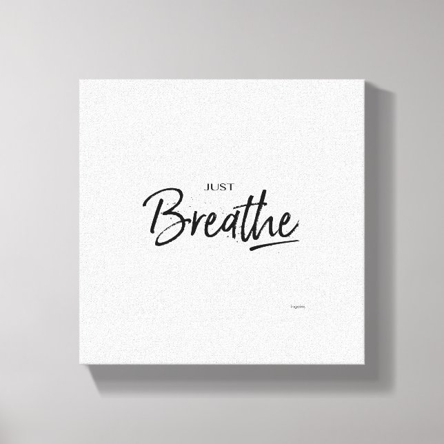 Toile Juste Respirer la citation de méditation de yoga (Recto)
