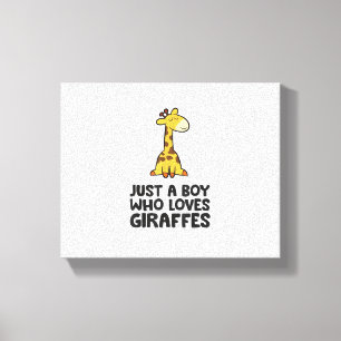 Toile Juste un garçon qui aime les girafes