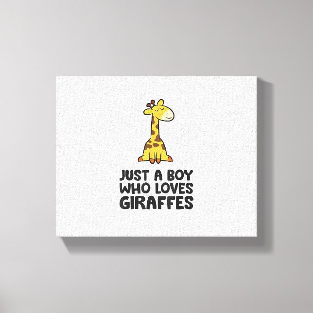 Toile Juste un garçon qui aime les girafes  (Recto)