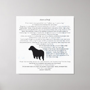 Toile Juste une citation de chien - Labrador noir - Cita