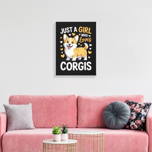 Toile Juste Une Fille Qui Aime Les Corgis (Insitu(Salon))