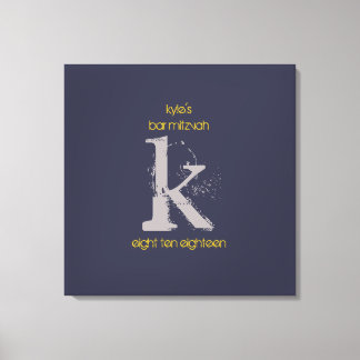 Toile K Monogramme Carte d'ouverture de session du Bat m