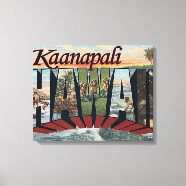 Toile Kaanapali, Hawaii - Scènes de grandes lettres (Recto)