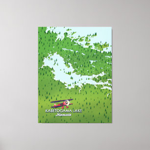Toile Kabetogama lake, Minnesota, USA Plan du voyage.