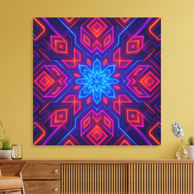 Toile Kaleido Dreams | Art Abstrait Vibrant (Insitu(Salon))