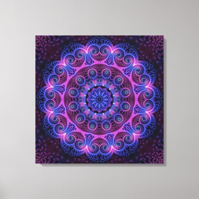 Toile Kaleidoscope Apophyse Coeurs Mandala (Recto)