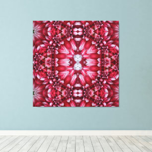 Toile Kaleidoscopic Crimson Dahlia