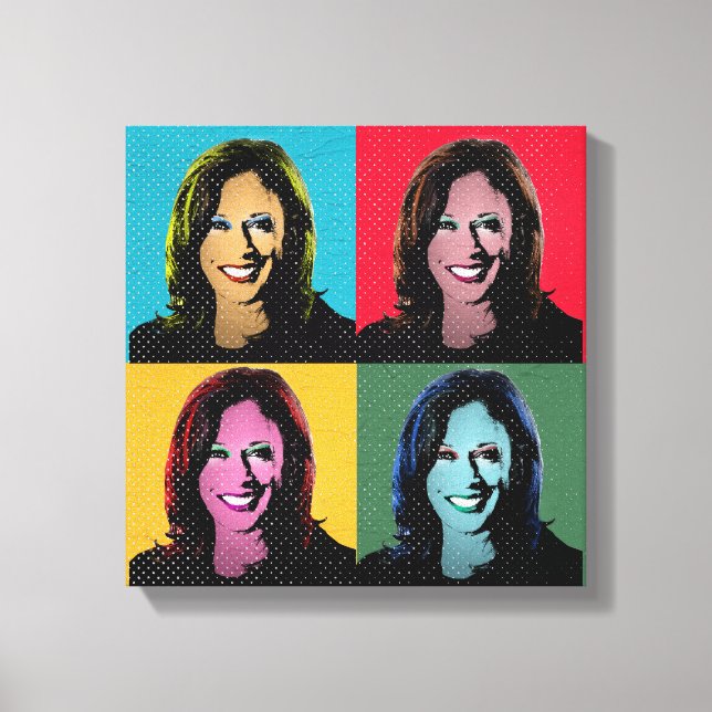 Toile Kamala Harris Pop Art Peinture (Recto)