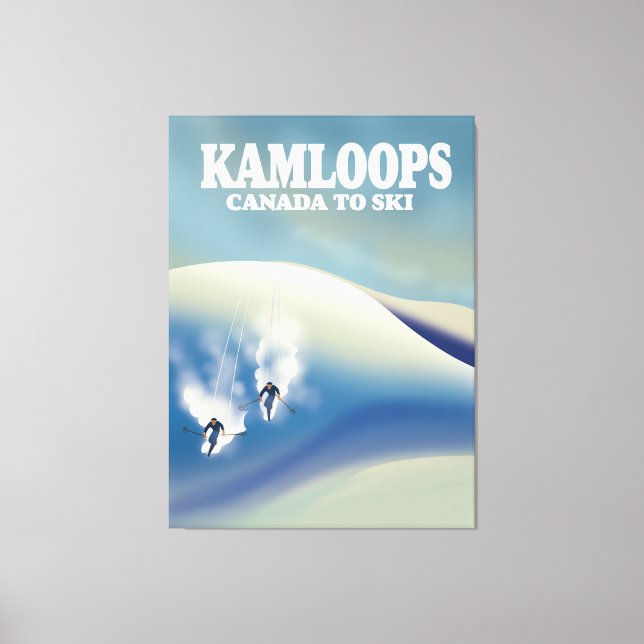 Toile Kamloops Canada pour skier (Recto)
