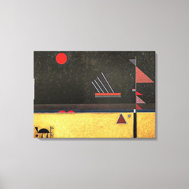 Toile Kandinsky - Brunâtre, art abstrait, (Recto)