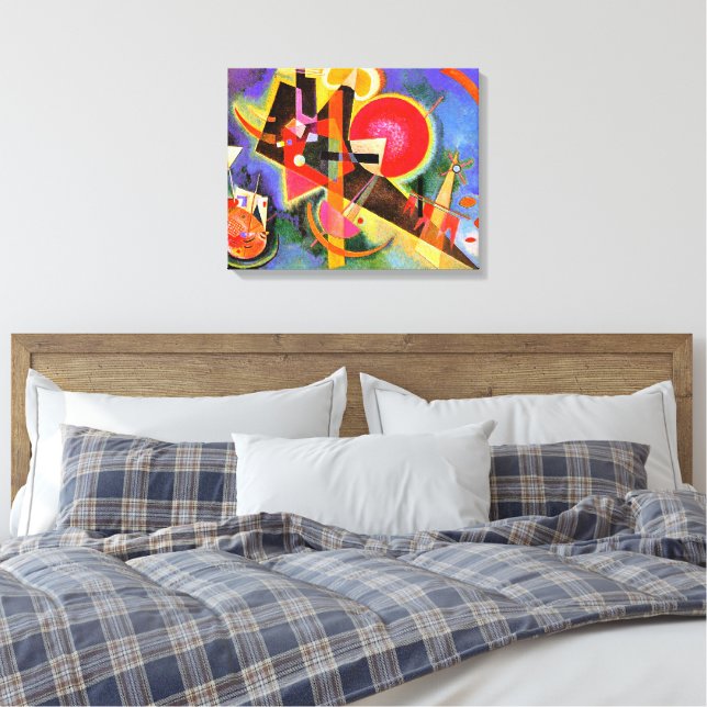Toile Kandinsky - En bleu, art abstrait, (Insitu(Chambre))