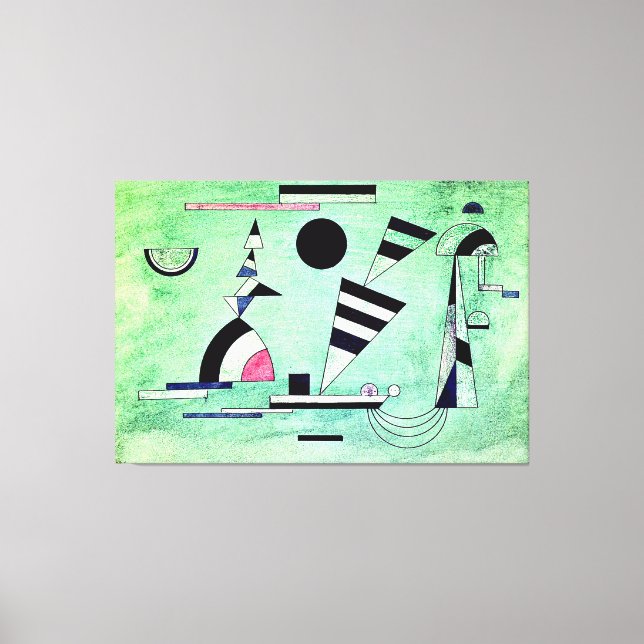 Toile Kandinsky - Immergé dans le vert,  œuvre d'art pop (Recto)