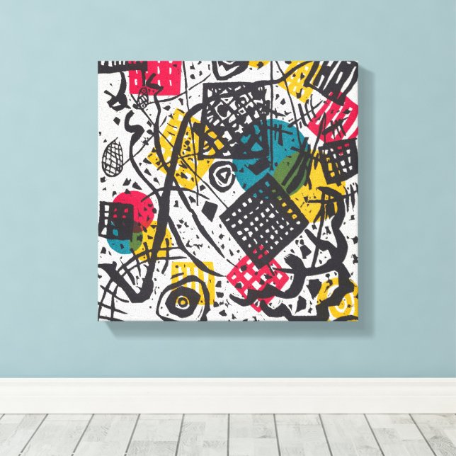 Toile Kandinsky Mondes minuscules V Bauhaus Abstrait Vin (Insitu (Plancher de Bois))