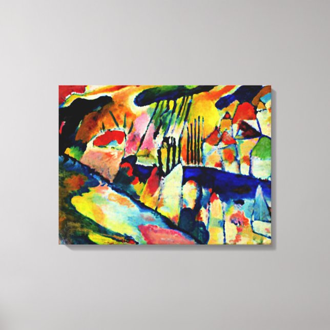 Toile Kandinsky - Paysage sous la pluie (Recto)