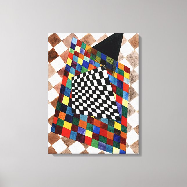 Toile Kandinsky - Peinture colorée à carreaux, (Recto)