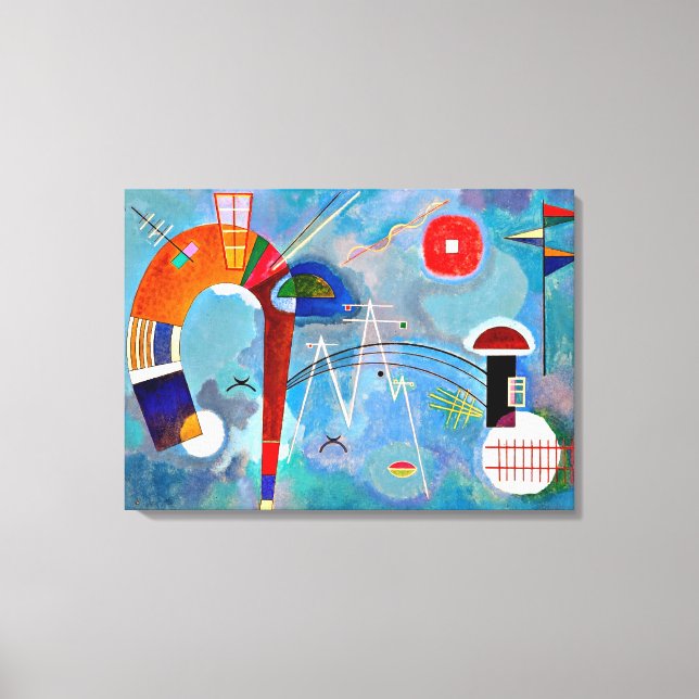 Toile Kandinsky - Rond et Pointu, art coloré (Recto)