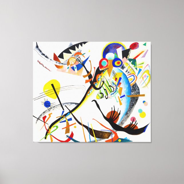Toile KANDINSKY - SEGMENT BLEU - 1921 - Bauhaus - (Recto)