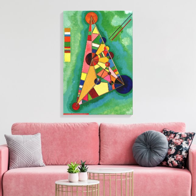 Toile Kandinsky - Triangle multicolore (Insitu(Salon))