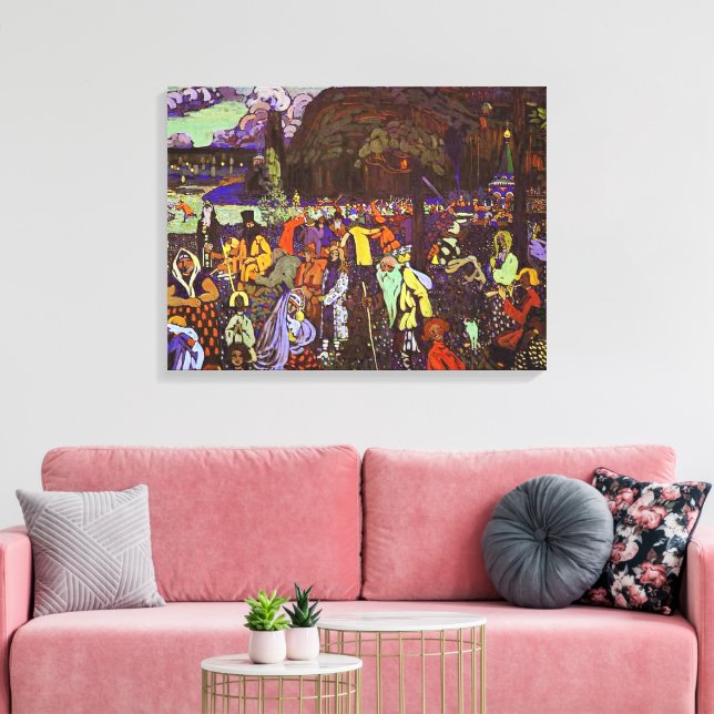 Toile Kandinsky - Vie Colorée, (Insitu(Salon))
