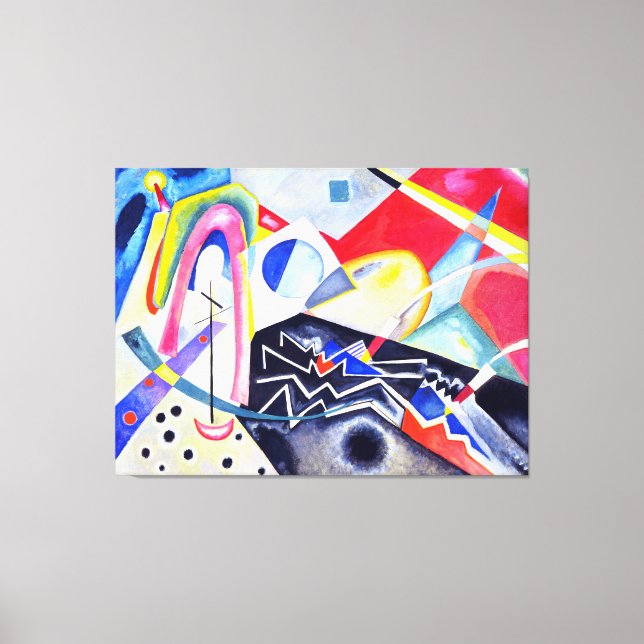 Toile KANDINSKY - ZIG BLANC ZAGS - 1922 - Bauhaus - (Recto)