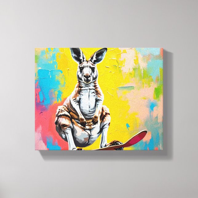 Toile Kangaroo Canvas Art (Recto)