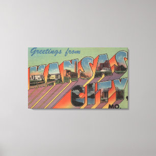 Toile Kansas City, Missouri - grandes scènes de lettre