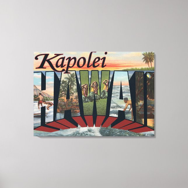 Toile Kapolei, Hawaii - Scènes de grandes lettres (Recto)