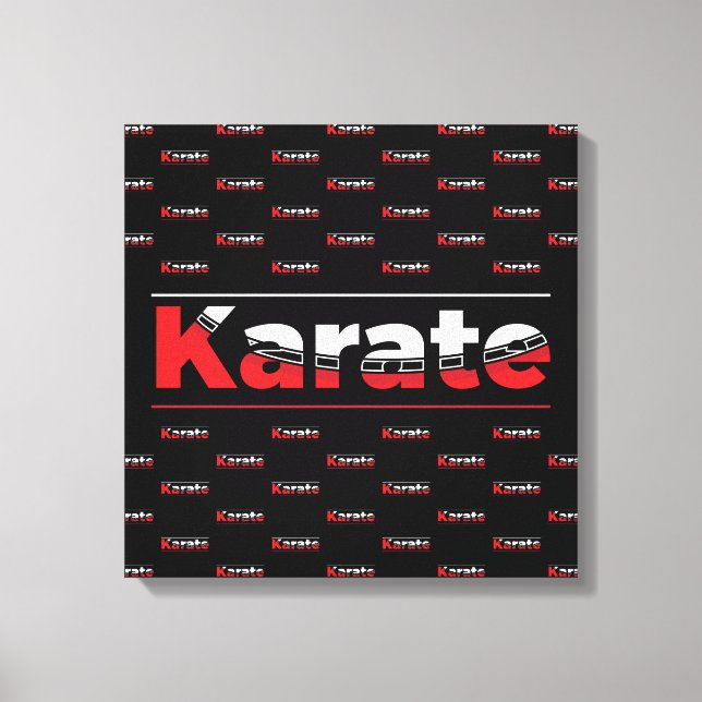 Toile Karate Martial Arts Rouge (Recto)