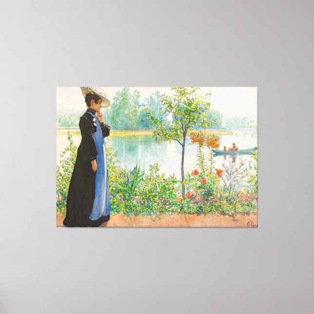 Toile Karin at the Shore par Carl Larsson (1908) (Recto)